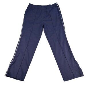 VTG Polo Ralph Lauren Men's Blue & White Side Stripes Zip Hem Track Pants Sz‎ L